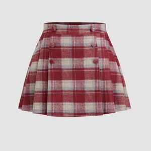 Cider Plaid Red Skirt